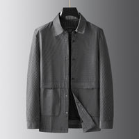 Plus Size Men's Clothing Loose Stand Collar Coat