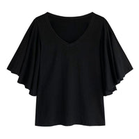 Plus-size Womens Short-sleeve T-shirt Top