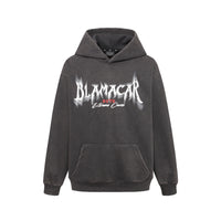 American Retro Heavy Washed Hoodie Design Sense Printed Hoodie
