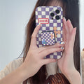 Creative Lattice Mirror Stand Phone Case
