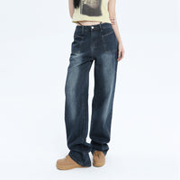 Women's High Waist Straight Wide Leg Jeans