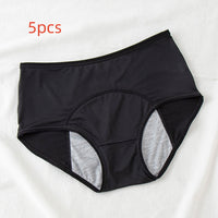 Large Size Breathable Front And Rear Leak-Proof Mid-High Waist Underwear