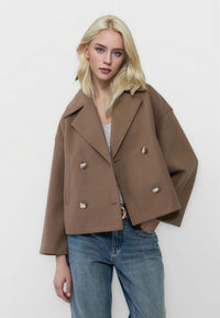 Foreign Trade European And American Women's Clothing Long Sleeve Coat Overcoat