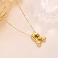 New Titanium Steel 18K Gold-Plated 26-Letter Necklace For Women