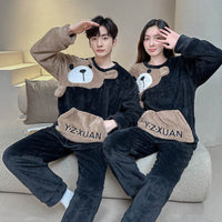Coral Fleece Couple Plus Size Pajamas For Women