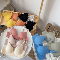 One Piece Glossy Girl's Underwear Thin No Steel Ring Gather Bra