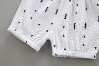 Boys' Solid Color Casual Cotton And Linen Sleeveless Vest T-shirt