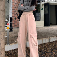 Dirty  Fashionable All-Match Workwear Wide-Leg Pants