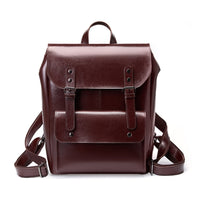 Leather Backpack Women's Wear-resistant Cowhide Computer Backpack