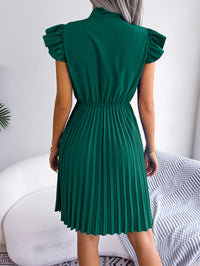 Women's Elegant Tie Waist Flowy Pleated Skirt