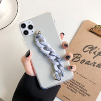 Wrist chain transparent phone case