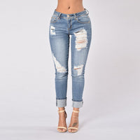 Pleats wear out elastic jeans