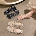 Spring And Summer Flat PU Rubber Open Toe Water Brick Sandals