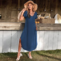V-neck Split Irregular Hem Homewear Pajamas For Women
