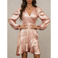 Womens Stylish Slim-fit Mid-length Dress With Long Sleeves