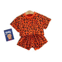 Children's Leopard Print Two-piece Set