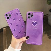Purple heart is suitable for 11ProMaxXS/XR mobile phone case