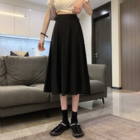 Solid Beige High-waisted Slim Women's Skirt