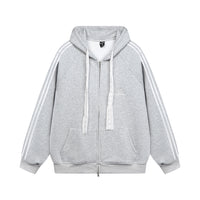 Three-bar Side Striped Raglan Sleeve Coat
