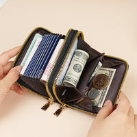 Large Capacity Card Sleeve Zipper Coin Purse For Women