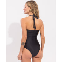 Ladies Bow Halter One-piece Swimsuit