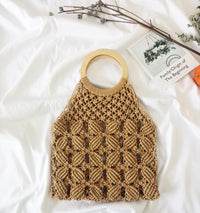 Fashion cotton rope straw women bags