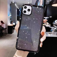 Compatible with Apple , Glitter Electroplating Side Diamond Soft Phone Case
