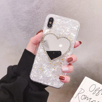Gold foil mirror shell pattern phone case