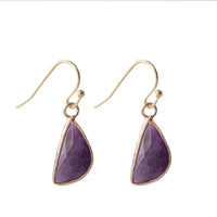 European And American Natural Stone Earrings Cut Semicircle Obtuse Angle