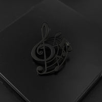 Stainless Steel Note Brooch For Suit Shirts