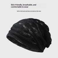 Knitted Hollow Cotton-Linen Face-Slimming Headwrap For Women