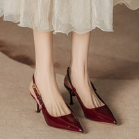 Women's Stiletto Heel Pointed Toe Strap Closed Toe Sandals
