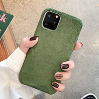 Solid color velvet case