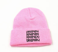 Embroidered knitted hat