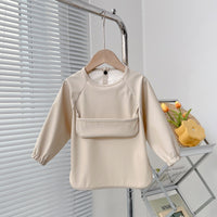 Reverse Wearing Drawing Bib Infant Feeding Protective Clothing