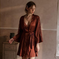 Ice silk halter suspender nightdress