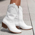Low-top New Ethnic Style Women's Mid Heel Boots