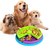 Pet Slow Food Bowl 3-Layers Puzzle Puppy Anti-choking Non-slip Feeder Puzzle Bowl Dog Slow Eating Interactive Toy Pet Supplies