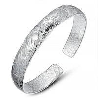 Retro White Copper Silver-Plated Bracelet For Women