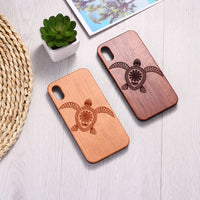 Cherry wood and TPU mobile phone case