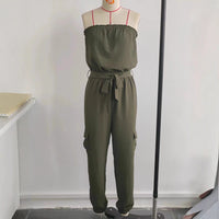 Strapless Pocketed Casual Jumpsuit For Women