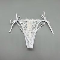Traceless Briefs Lace Women's T-back Letters Diamond Decorations