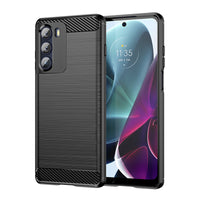 For Moto G20 Phone Case Brushed Carbon Fiber Protective Cover