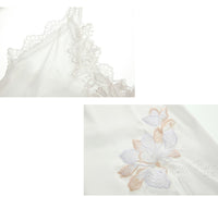 Simulated silk lace nightdress