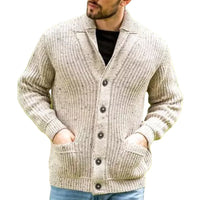 Color-block Long-sleeve Mock-neck Sweater With Pockets