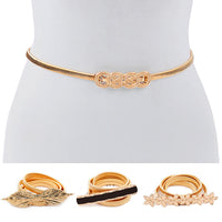 Metal Elastic  Waistband Women's Fine Decoration Hundred Matching Skirts