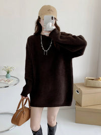 Mid-length Autumn And Winter Knitwear Mink-like Wool
