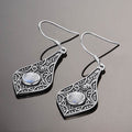 Nepal Cross-border Vintage Leaves Earrings Old Ethnic Style