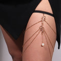 Thigh Chain Elastic Multi-layer Leaves Long Leg Chain Women