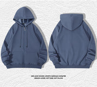 420g European And American Plus Size Zipper Hooded Sweater Men